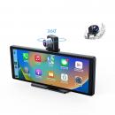 Navigatie Auto Multimedia SS-C4, Display 10.26 inch, camera inregistrare fata 4K + camera spate 1080P, Ecran IPS HD full-touch, CarPlay/Android Auto, Wireless, Bluetooth, Miracast, AirPlay, Split-screen