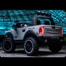 Masinuta electrica pentru copii, dotari premium, 4x4, 2 locuri, 4 motoare 390, roti EVA, scaune piele ecologica, telecomanda parinti 2.4G, bluetooth, LED, suspensii, 12V 7Ah, 134 x 83 x 86 cm, culoare gri 