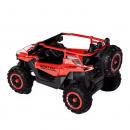 Masinuta electrica pentru copii, 4x4, 12V 7A, 2 locuri, roti EVA off-road, telecomanda parinti, LED, Bluetooth, USB, suspensii, dotari premium,  scaune piele ecologica, culoare portocaliu metalizat, 70 x 111 x 63