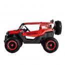 Masinuta electrica pentru copii, 4x4, 12V 7A, 2 locuri, roti EVA off-road, telecomanda parinti, LED, Bluetooth, USB, suspensii, dotari premium,  scaune piele ecologica, culoare portocaliu metalizat, 70 x 111 x 63