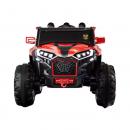 Masinuta electrica pentru copii, 4x4, 12V 7A, 2 locuri, roti EVA off-road, telecomanda parinti, LED, Bluetooth, USB, suspensii, dotari premium,  scaune piele ecologica, culoare portocaliu metalizat, 70 x 111 x 63
