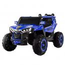 Masinuta electrica pentru copii, 4x4, 12V 7A, 2 locuri, roti EVA off-road, telecomanda parinti, LED, Bluetooth, USB, suspensii, dotari premium,  scaune piele ecologica, culoare portocaliu metalizat, 70 x 111 x 63