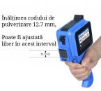 Imprimanta de mana portabila tip pistol BLIROWIN® cu touchscreen, imprimare logo, coduri de bare, date de expirare, coduri QR, compatibila pentru suprafete multiple, cerneala cu uscare rapida, cartus negru lucios, dimensiune imprimare 1-12.7mm