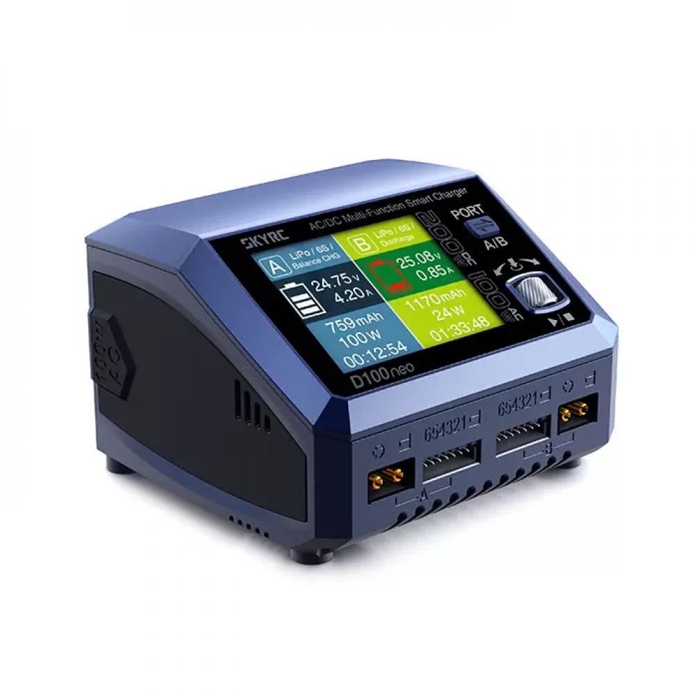 Incarcator rapid inteligent SKYRC D100neo SK-100199 AC100W DC200W pentru baterii LiPo/Life/LiIon/LiHV NiMH NiCd